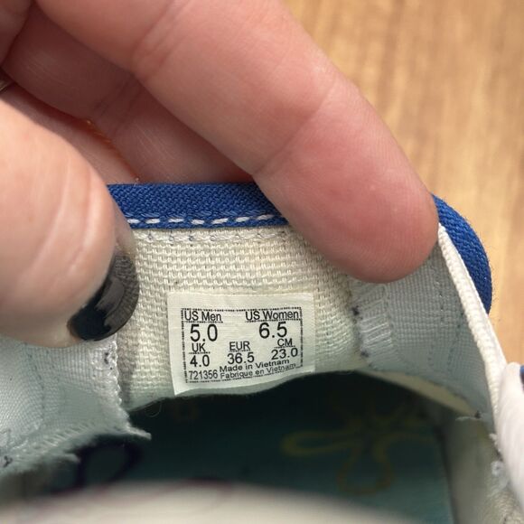 Vans Classic Slip-on SpongeBob Blue Aloha Bob - Size Men’s 5 / Women's 6.5 - Picture 9 of 10